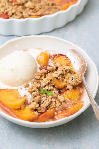 Healthy Peach Crumble